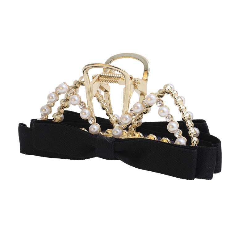 Wholesale Crown Fabric Bow Large Shark Clip